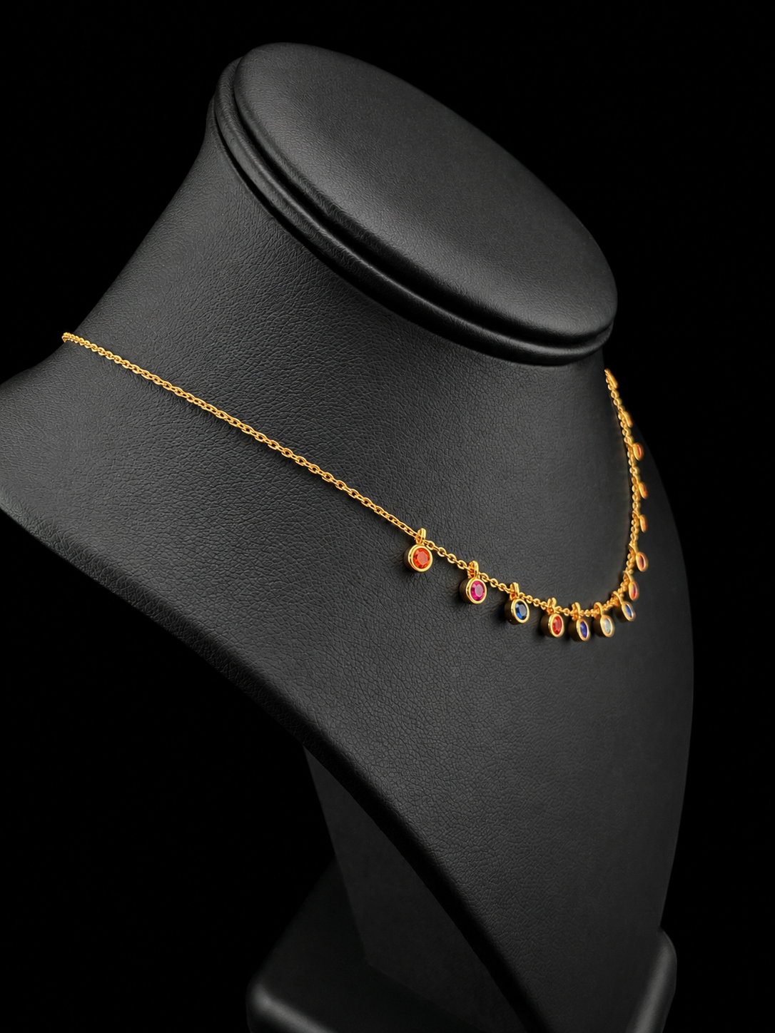Rainbow Dot Necklace