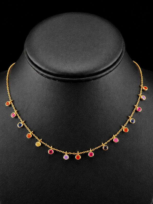 Rainbow Dot Necklace