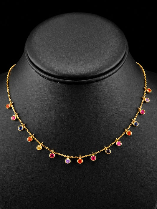 Rainbow Dot Necklace