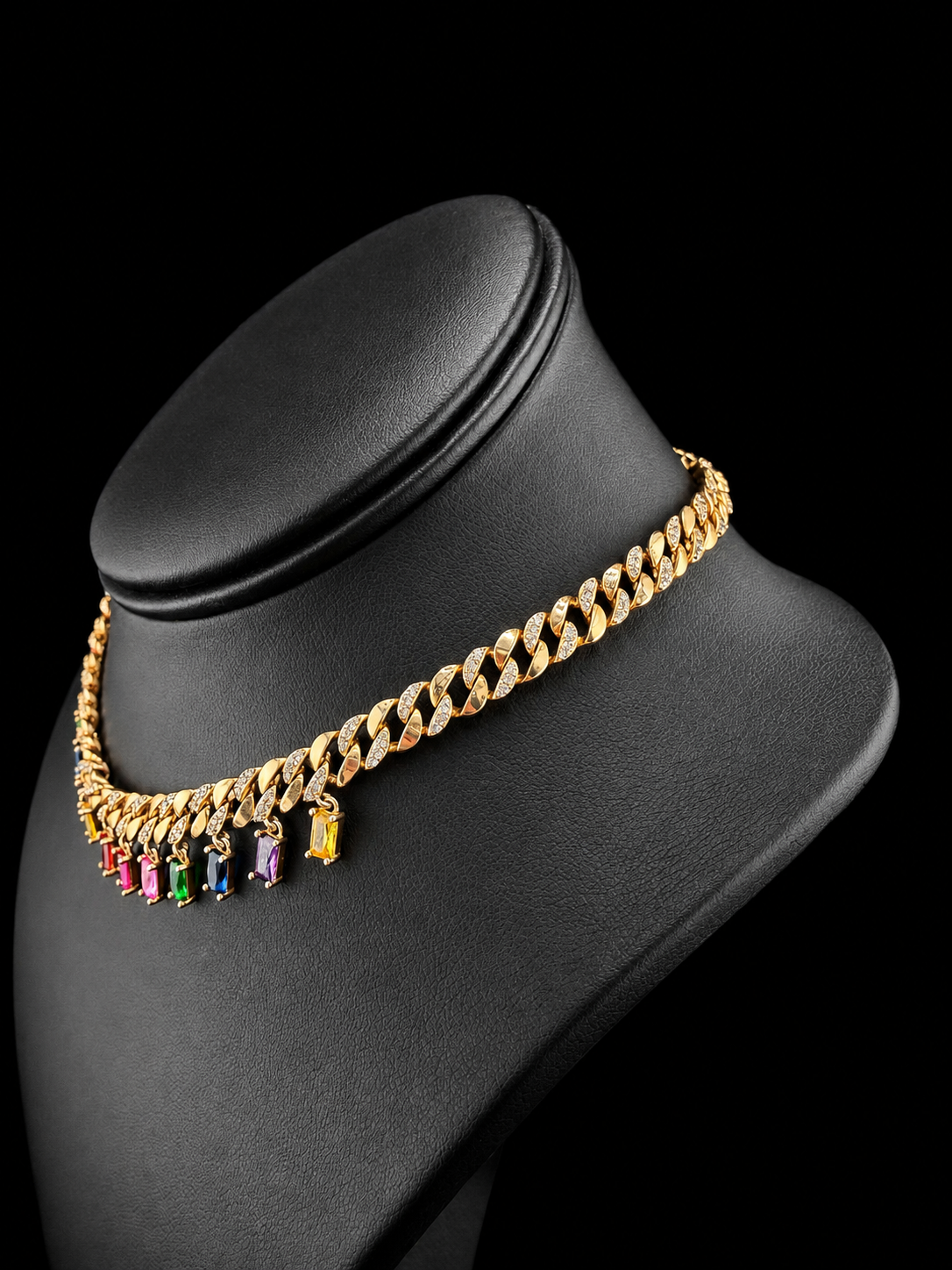 Fifi Cuban Link Multicolored Choker