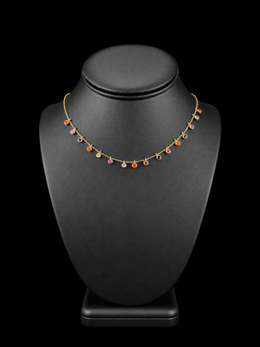 Rainbow Dot Necklace